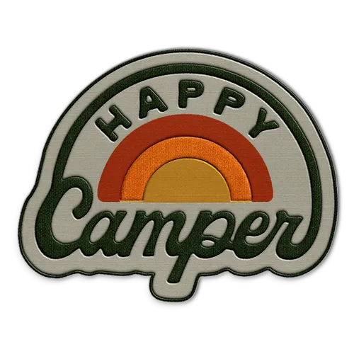 Happy Camper Hat Patch - Custom Socks Now