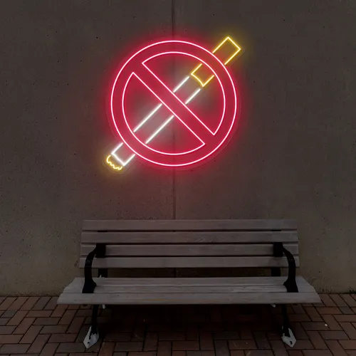 Strictly No Smoking Neon Sign - Custom Socks Now