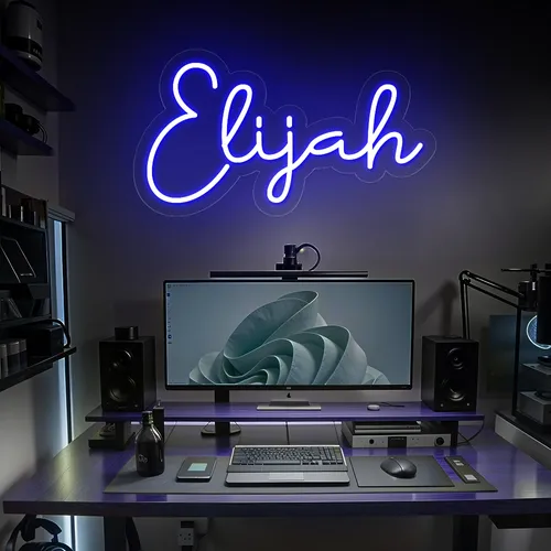 Elijah Neon Sign - Custom Socks Now