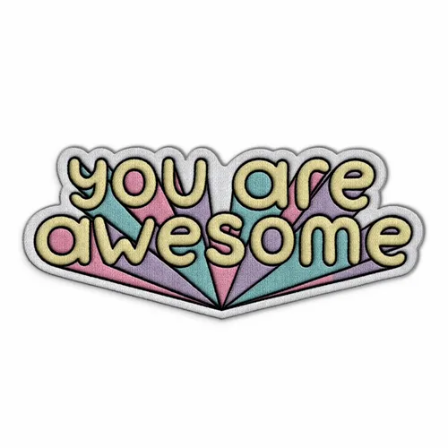 You Are Awesome Iron On Patch - Custom Socks Now