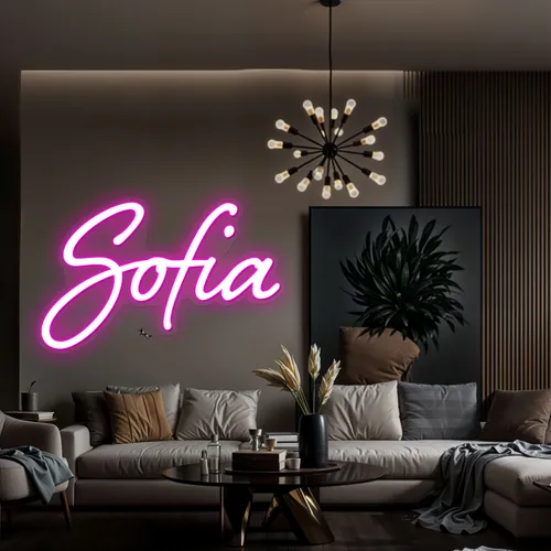 Sofia Name Neon Sign - Custom Socks Now