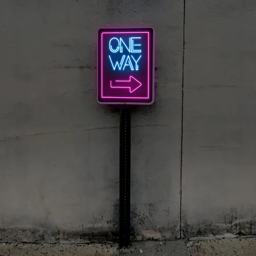 One Way Neon Sign - Custom Socks Now