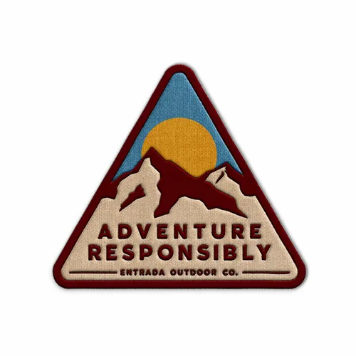 Triangle Adventure Responsibly Iron On Patch - Custom Socks Now