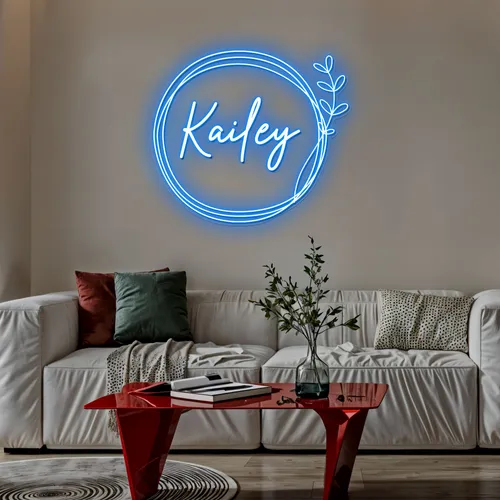 Boho Kailey Name Neon Sign - Custom Socks Now