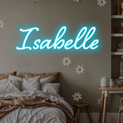 Isabelle Neon Sign - Custom Socks Now