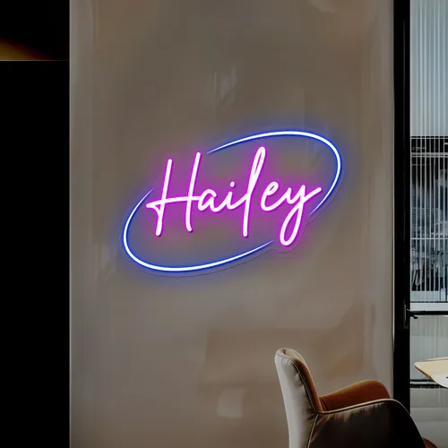 Hailey Neon Sign - Custom Socks Now