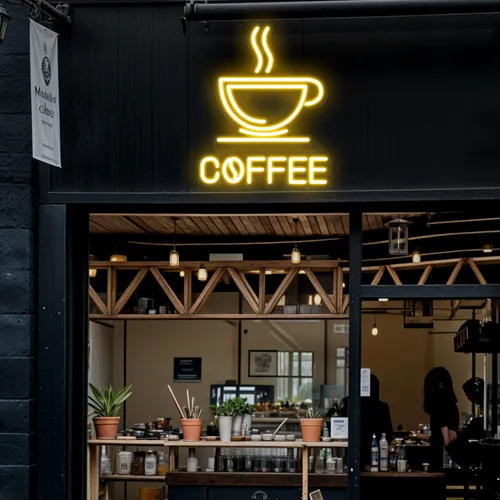 Coffee Bliss Neon Sign - Custom Socks Now
