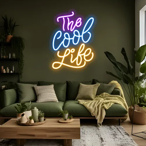 The Cool Life Neon Sign - Custom Socks Now