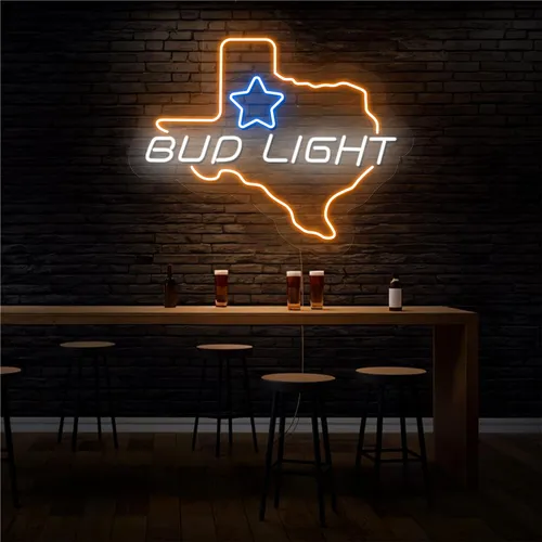 Old West Bud Light Neon Sign - Custom Socks Now