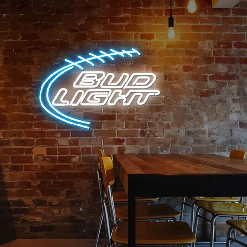 Football Bud Light Neon Sign - Custom Socks Now