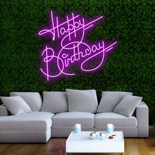 Oh So Hot Happy Birthday Neon Sign - Custom Socks Now