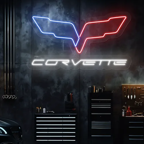 Corvette Neon Signs - Custom Socks Now