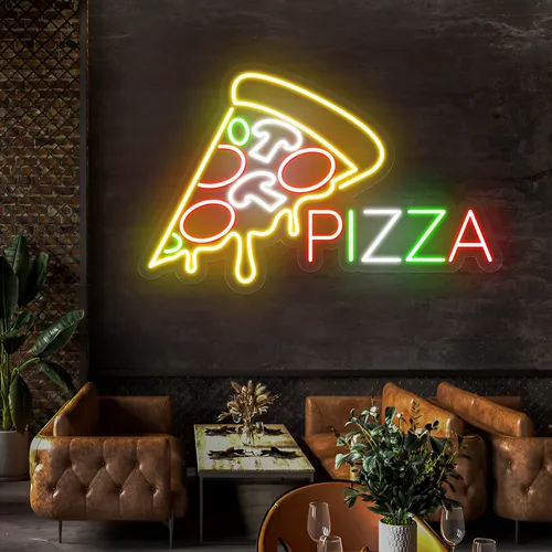 Pizza Neon Signs - Custom Socks Now