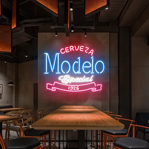 Modelo Neon Signs - Custom Socks Now