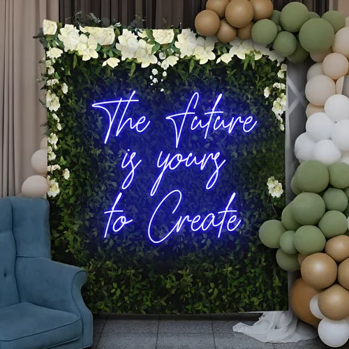 Motivating The Future is Yours to Create Neon Sign - Custom Socks Now