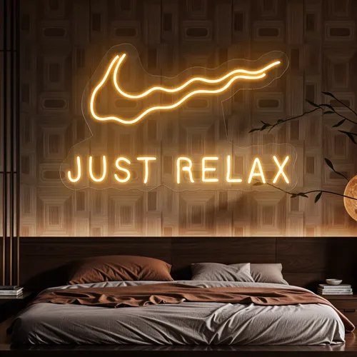 Nike Just Relax Neon Sign - Custom Socks Now