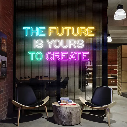 Limitless The Future is Yours to Create Neon Sign - Custom Socks Now