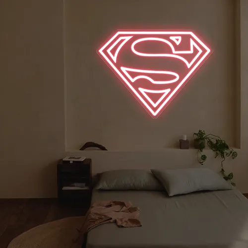 Superman Neon Sign - Custom Socks Now