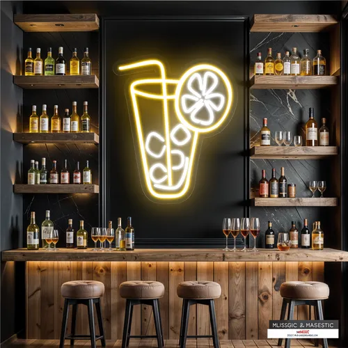 Tropical Glass Neon Sign - Custom Socks Now