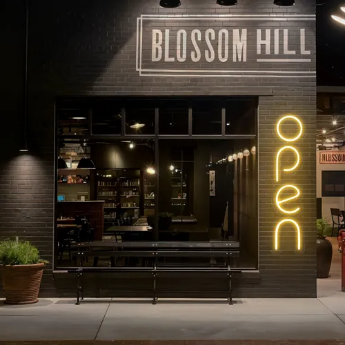 Open Vertical Neon Sign - Custom Socks Now