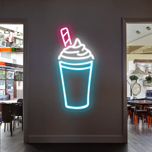 Fizz Glass Neon Sign - Custom Socks Now