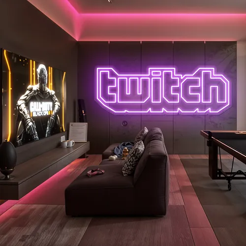 Twitch Streamer Neon Sign - Custom Socks Now