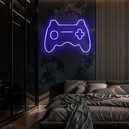Game Controller Neon Sign - Custom Socks Now