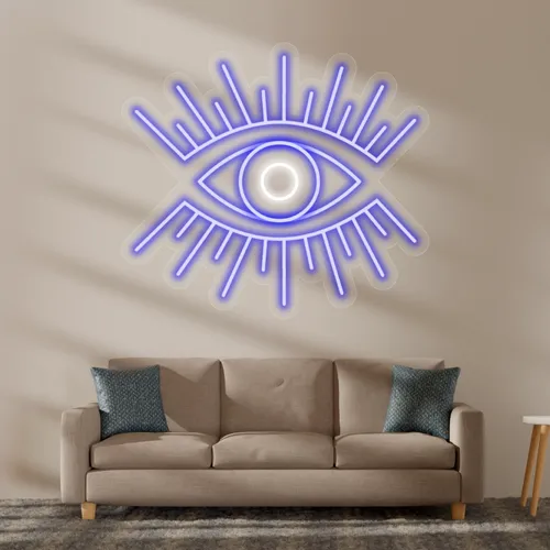 Custom Eye Neon Sign - Custom Socks Now