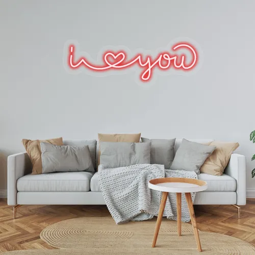 Custom I Love You Neon Sign - Custom Socks Now