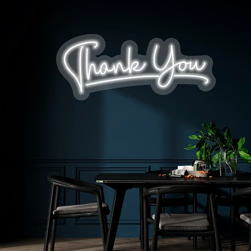 Custom Neon Thank You Sign - Custom Socks Now