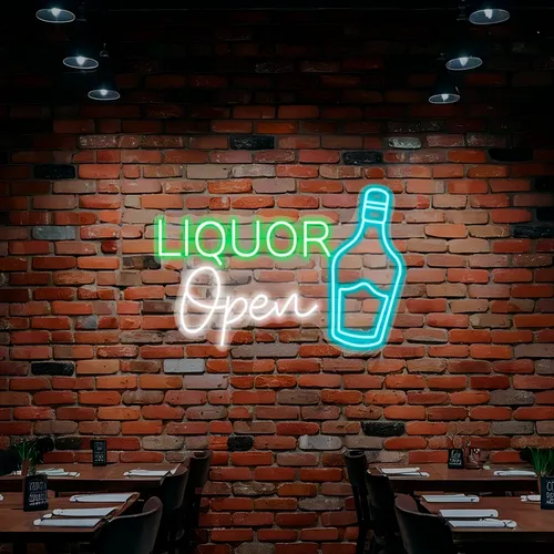 Custom Neon Liquor Signs - Custom Socks Now