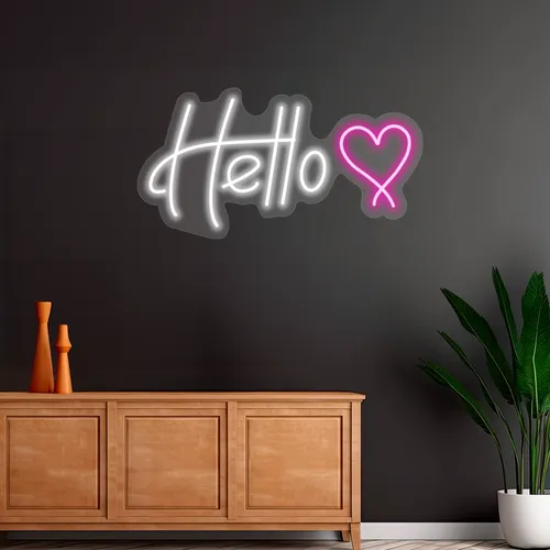 Custom Hello Neon Signs - Custom Socks Now