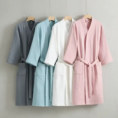 4 Layer Gauze Cotton Bathrobes - Custom Socks Now