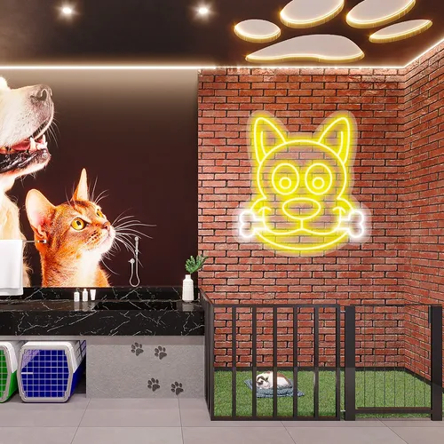 Custom Dog Neon Signs - Custom Socks Now