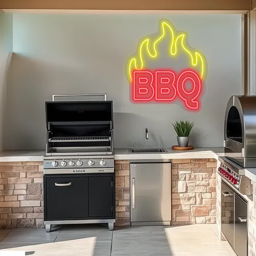 Custom Neon Barbecue Signs - Custom Socks Now