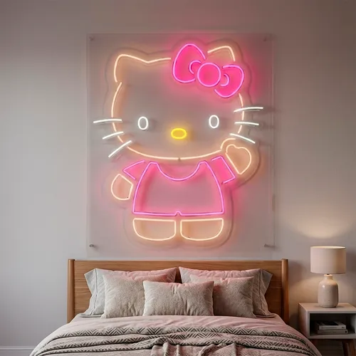 Custom Hello Kitty Neon Signs - Custom Socks Now