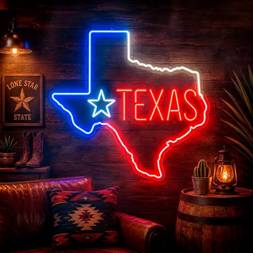 Custom Texas Neon Signs - Custom Socks Now