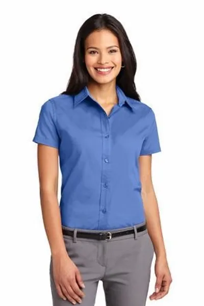 Port Authority Women's Short Sleeve Easy Care Shirt. L508 - Custom Socks Now