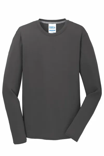 Port & Company Long Sleeve Performance Blend Tee. PC381LS - Custom Socks Now