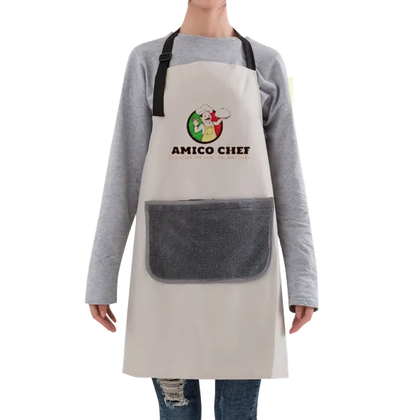Floral Apron with Hand Wiping Pocket - Custom Socks Now