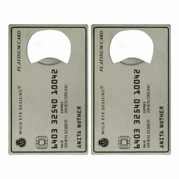 Platinum Card Shaped Bottle Opener - Custom Socks Now
