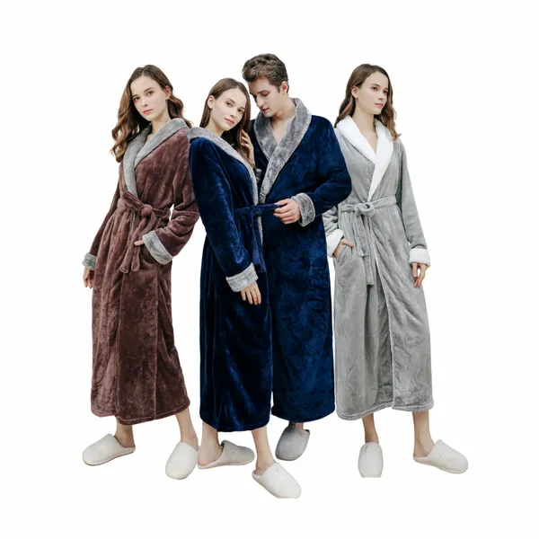 Stylish Custom Contrast Fleece Bathrobes - Custom Socks Now