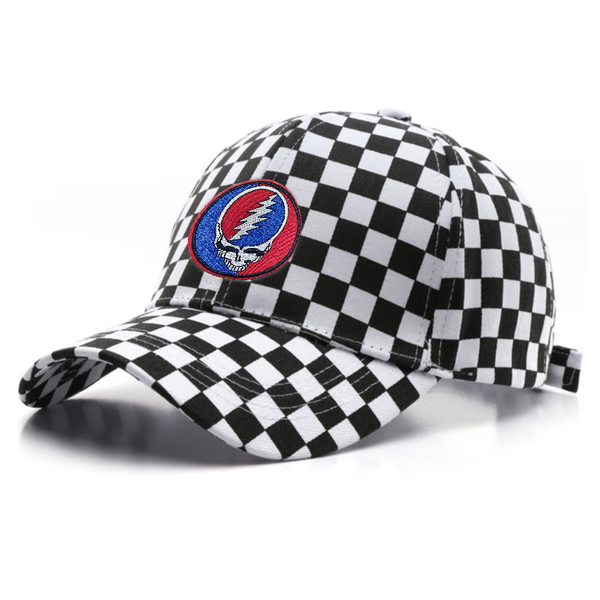 Two Tone Checkered Cotton Cap - Custom Socks Now