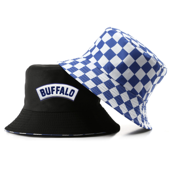 Checkered Cotton Bucket Hat - Custom Socks Now