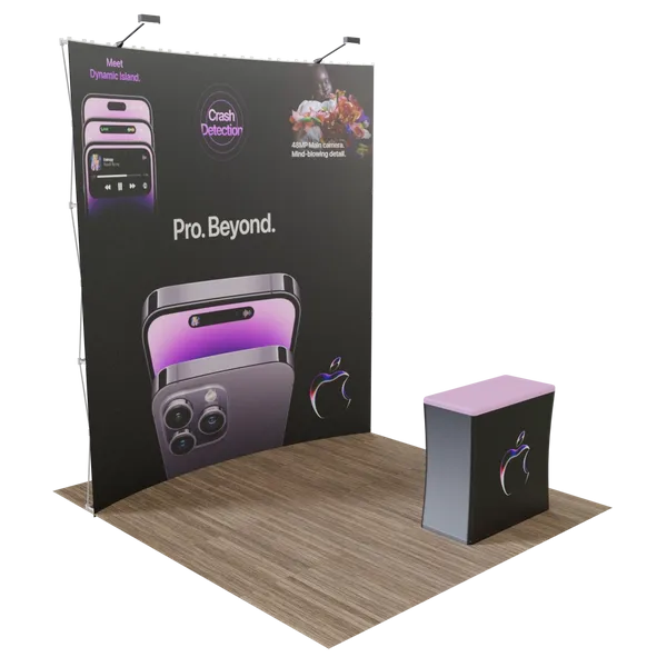 10' x 10' Curved Pop-Up Display - Custom Socks Now