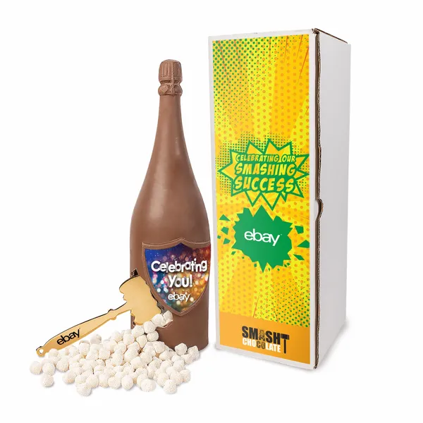 Mega Smash Chocolate with Champagne Bubbles - Custom Socks Now