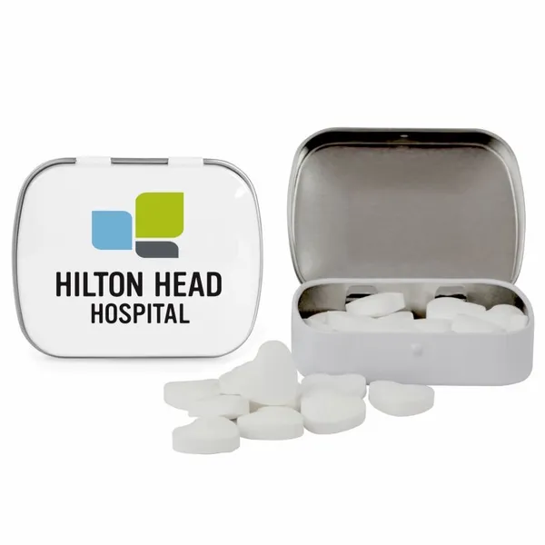 Domed Tin with Heart Shaped Mints - Custom Socks Now