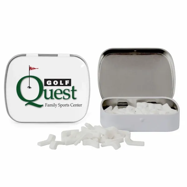 Domed Tin with Golf Club Shaped Mints - Custom Socks Now