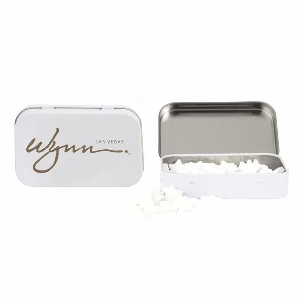 Rectangular Tin with Star Shaped Mints - Custom Socks Now