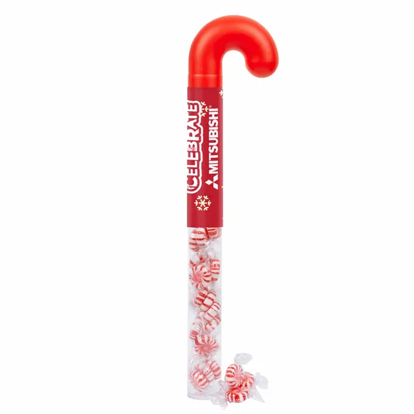 Holiday Candy Cane Tube - Starlight Peppermints - Custom Socks Now